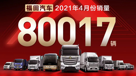 迈向下一个千万辆！凯发k8国际福田4月销售80017辆